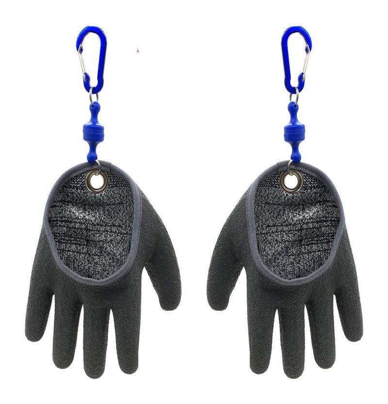 Inf-way Fishing Glove with Magnet Release, Fisherman Professional Catch Fish Gloves Cut&Puncture Resistant with Magnetic Hooks Hunting Glove (Right+Left, Large) - Image 1